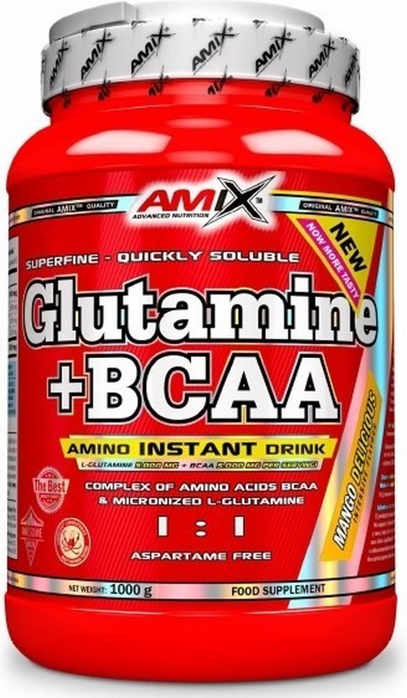 AMIX GLUTAMINA + BCAA 1KG MANGO