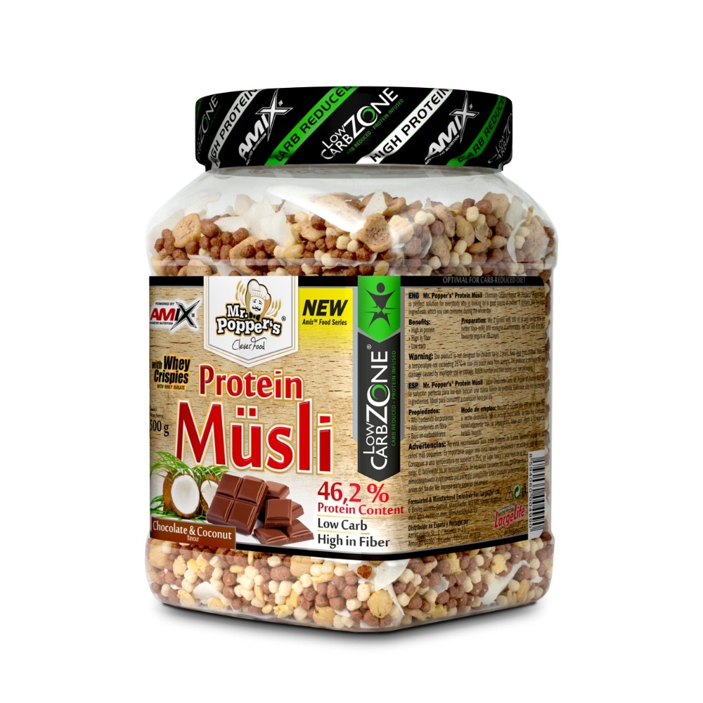 AMIX MR.POPPER PROTEIN MUESLI CHOCO COCO 500GR