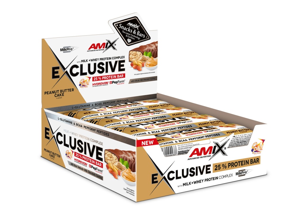 AMIX BARRITAS EXCLUSIVE PROT. 12X85G.CACAHUETE