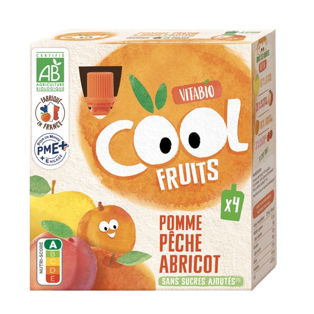 VITABIO COOL FRUITS MANZ. MELOC.ALBARICOQUE 4x90gr