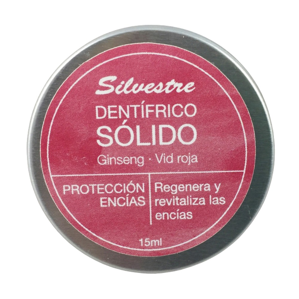 SILVESTRE DENTIFRICO SOLIDO VID/GINSENG 15ML ROJO