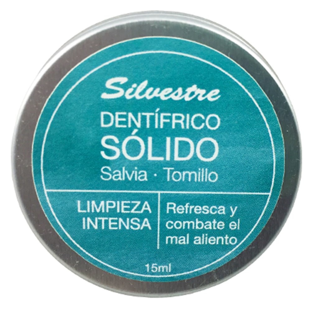 SILVESTRE DENTIFRICO SOLIDO SAL.TOMILLO 15ML VERDE