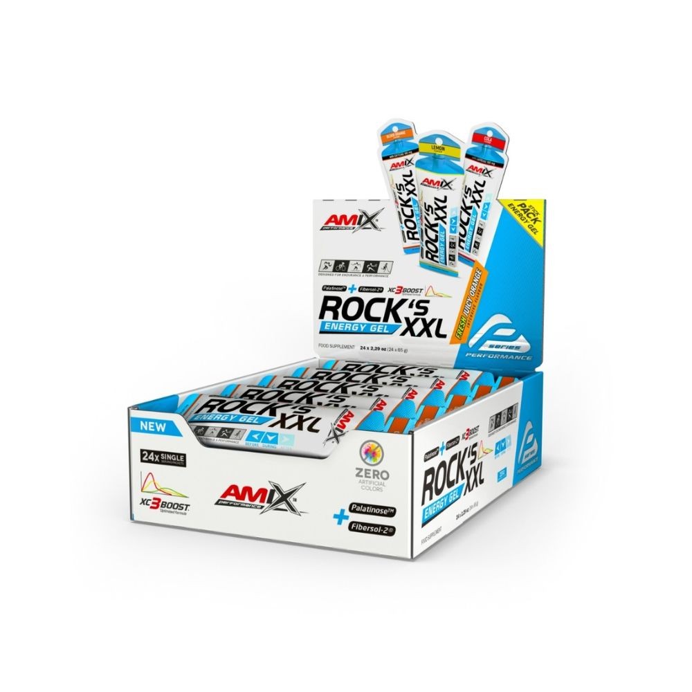 AMIX PERF GEL ROCK,S XXL C/CAFEINA 24X65GR NARANJA