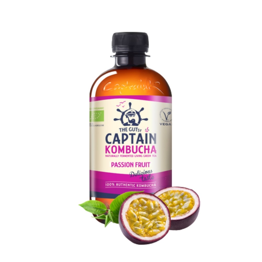 CAPTAIN KOMBUCHA BEBIDA 400ML PASSION FRUIT BIO