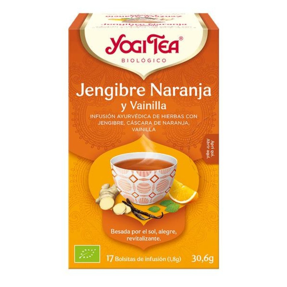 YOGI TEA JENGIBRE NARANJA VAINILLA BOLSAS 17X30.6G