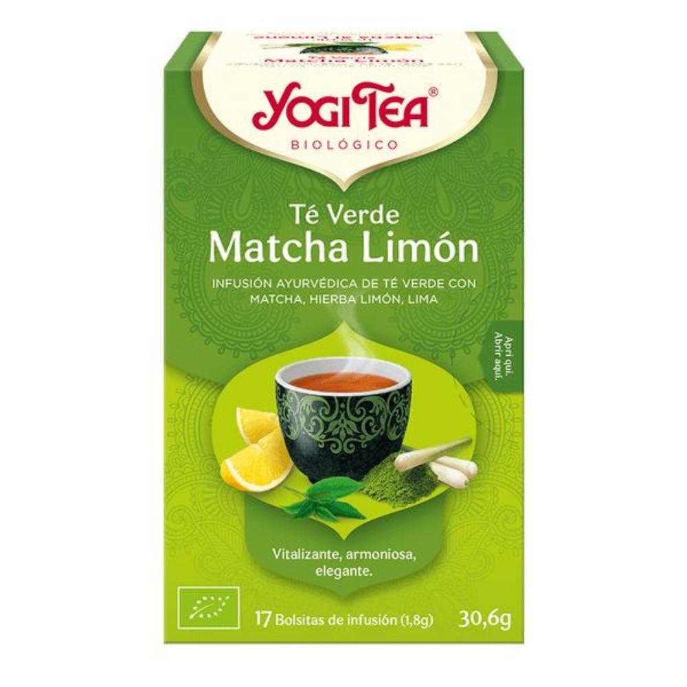 YOGI TEA VERDE MATCHA LIMON BOLSAS 17X30.6GR.