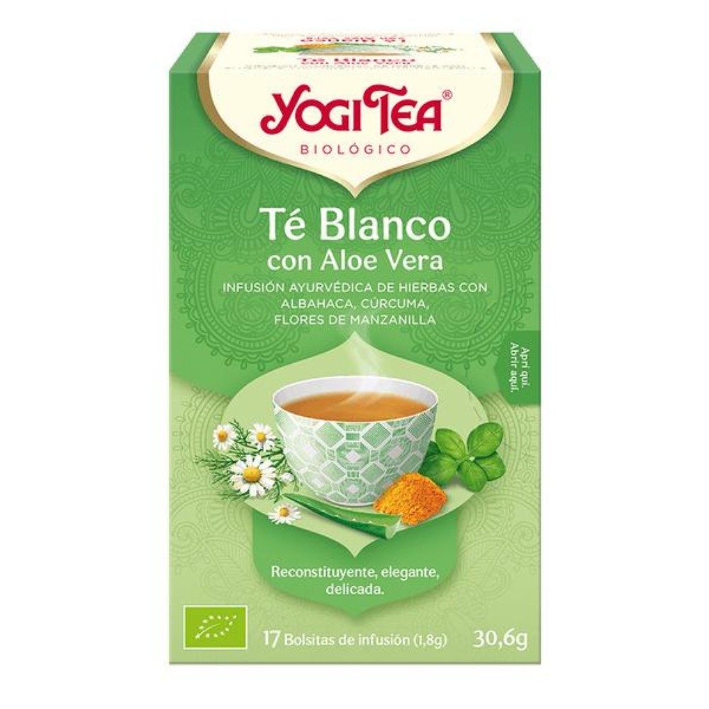 YOGI TEA TE BLANCO C/ALOE BOLSAS 17X30.6GR.