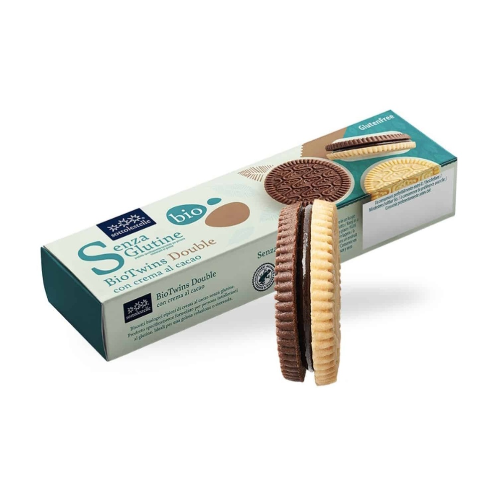SOTTO GALLETA BIOTWINS DOBLE CREMA CACAO S/G 125G