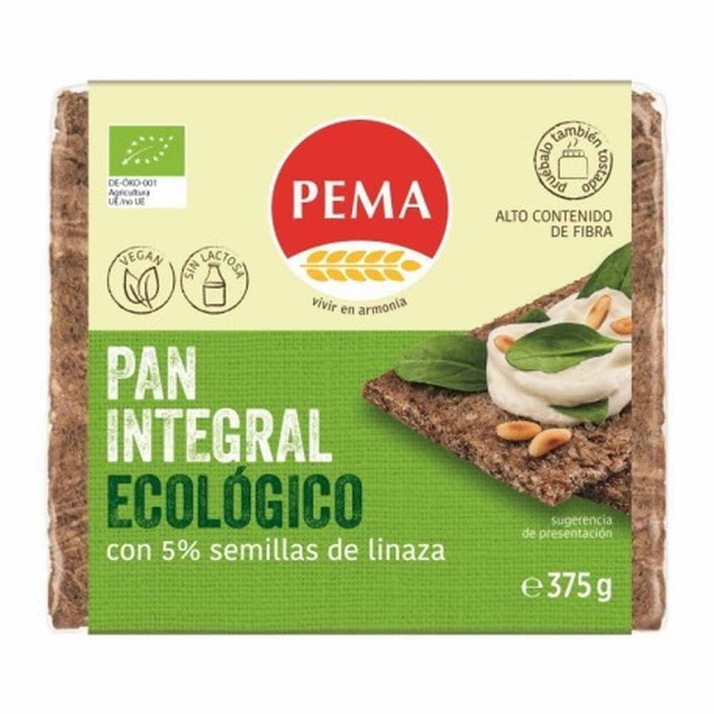 PAN CENTENO 5% SEMILLAS LINO PEMA         375 G
