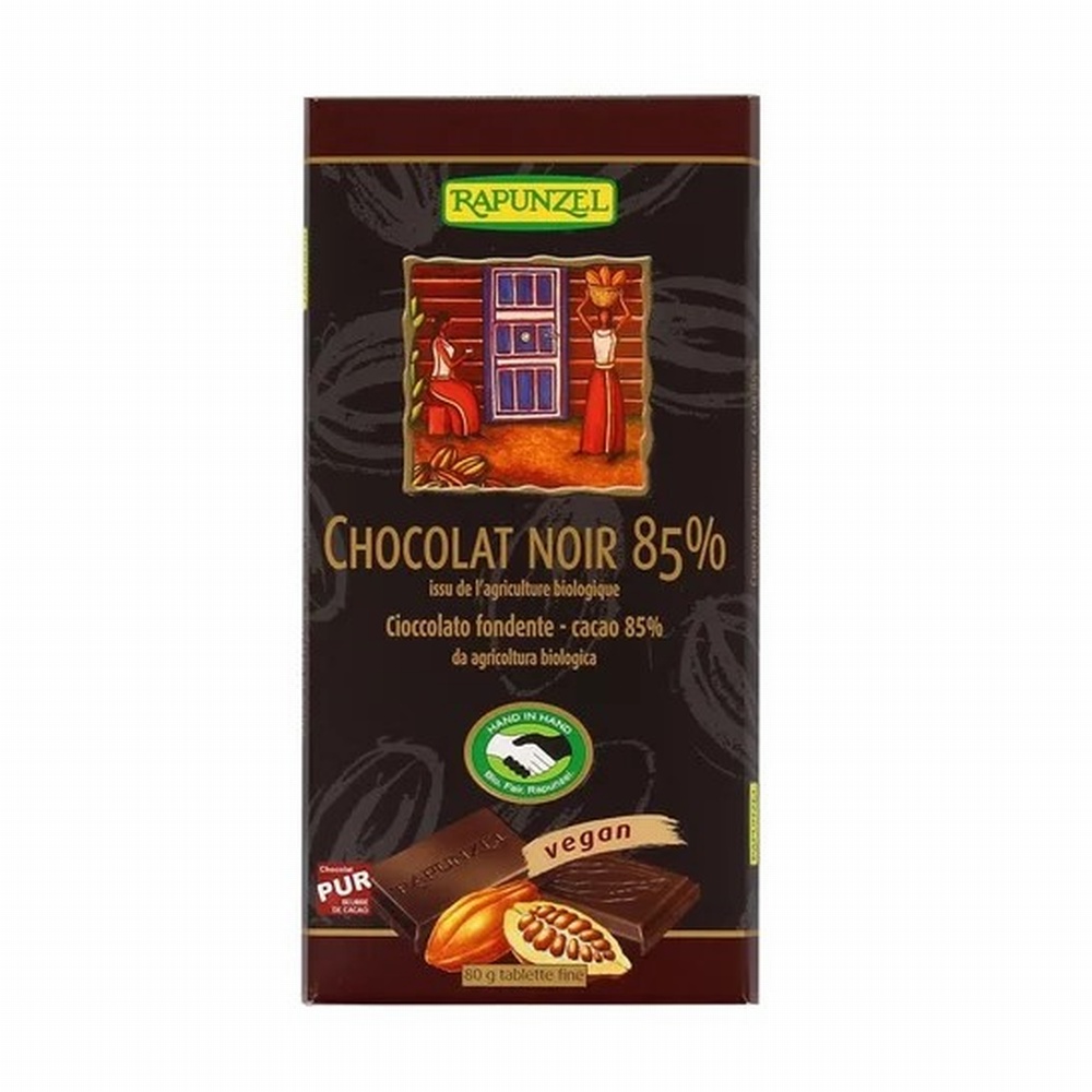 RAPUNZEL TABLETA CHOCOLATE 85% CACAO 80G