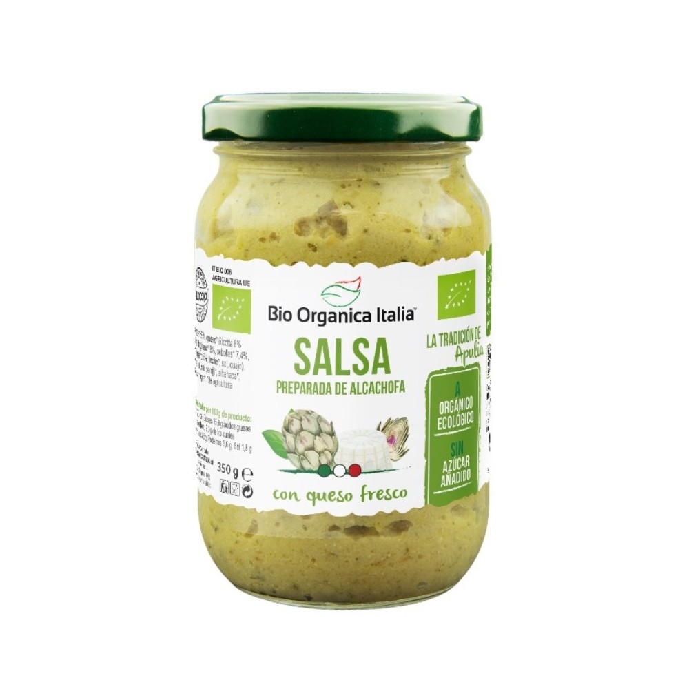 BIO ORGANICA ITALIA SALSA ALCACHOFA QUESO F.350G