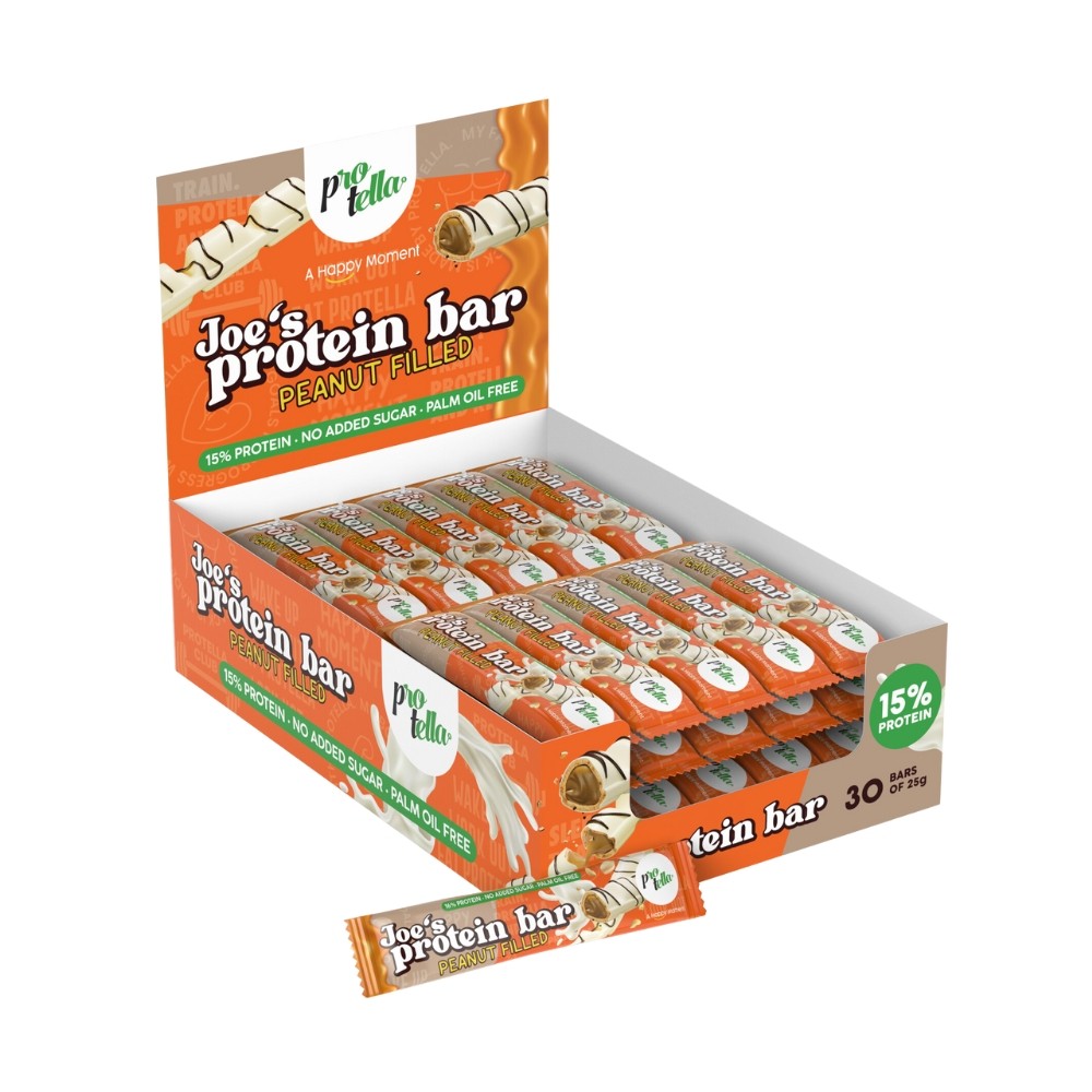 PROTELLA SNACK PROTEIN JOE´S BAR 30x25g WHITE CHOC