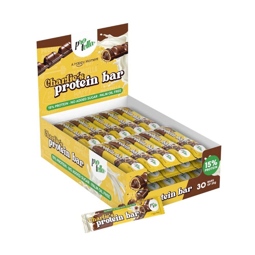 PROTELLA SNACK PROTEIN CHARLIE´S BAR 30x25g