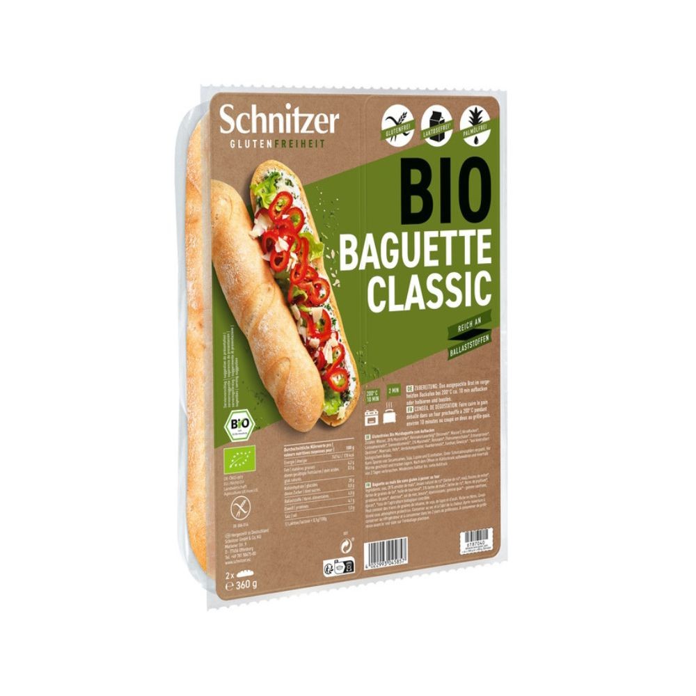 SCHNITZER PAN BAGUETTE CLASICO S/G 360g