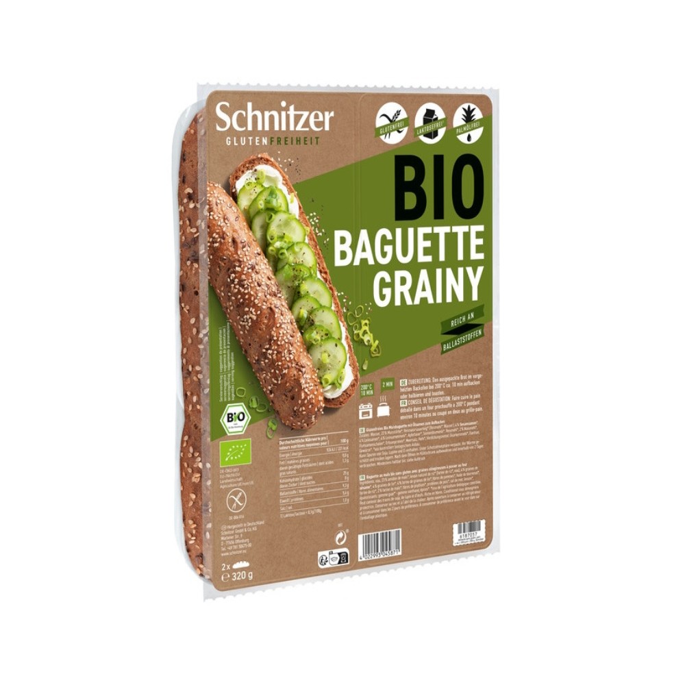 SCHNITZER PAN BAGUETTE SEMILLAS GRAINY 320g