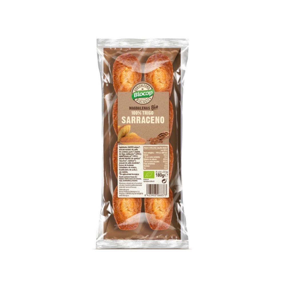 BIOCOP MAGDALENAS TRIGO SARRACENO 100% 180G