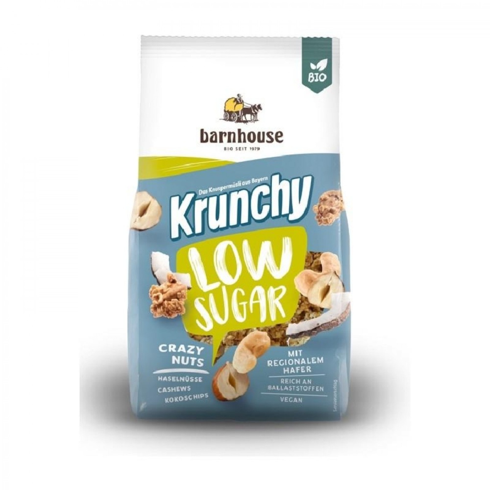 BARNHOUSE MUESLI KRUNCHY LOW SUGAR 375G FRUT SECOS