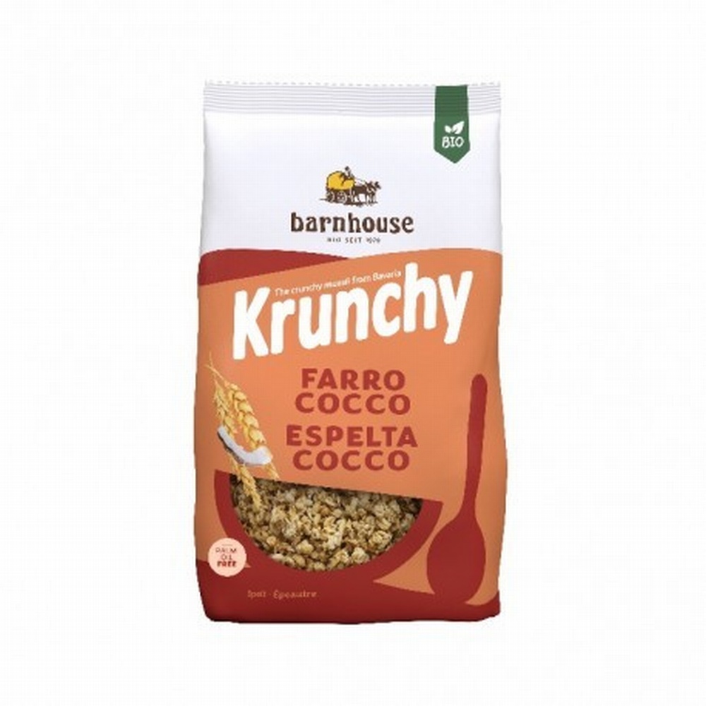 BARNHOUSE MUESLI KRUNCHY 600G TRIGO ESPELTA COCO