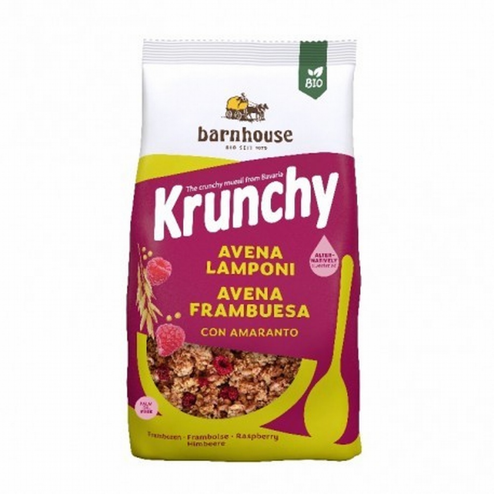 BARNHOUSE MUESLI KRUNCHY AMAR 375G AVENA FRAMBUESA