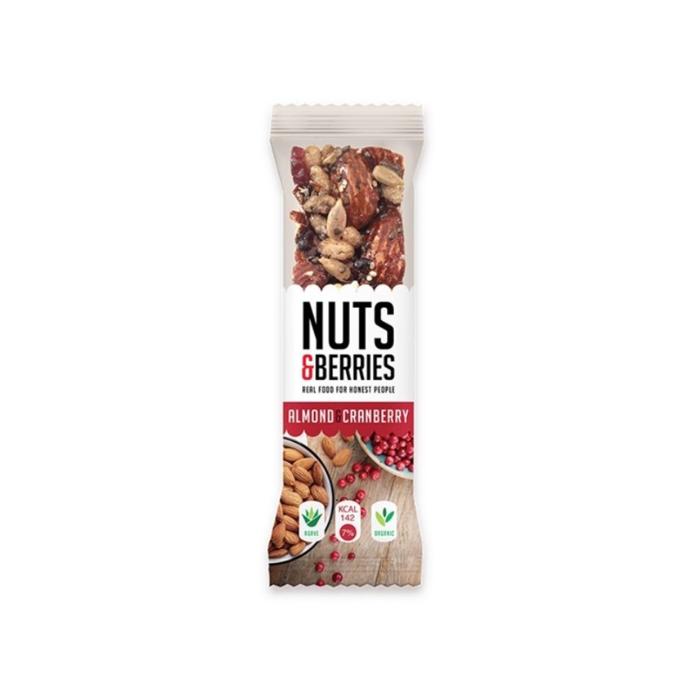 NUTS&BERRIES BARRITA ALMENDRA ARANDANOS 30g