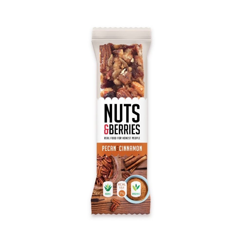 NUTS&BERRIES BARRITA NUECES CANELA 30g