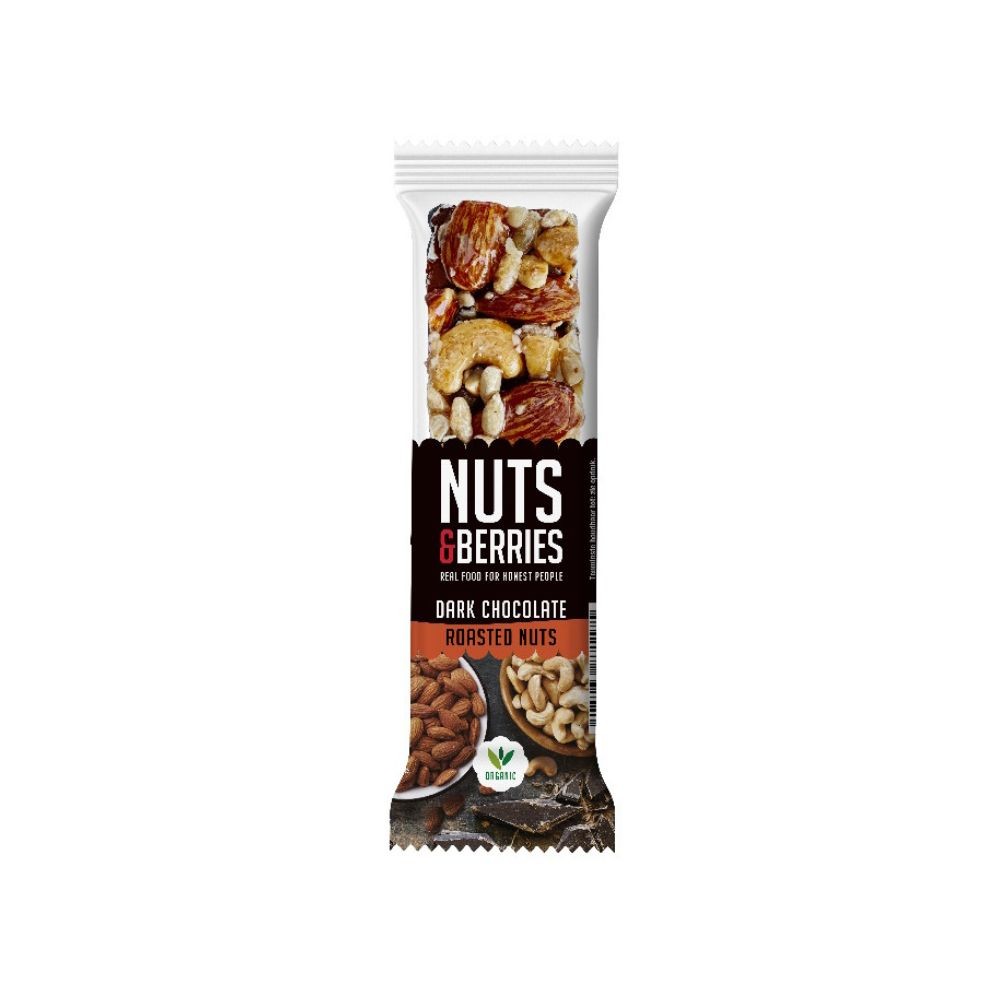 NUTS&BERRIES BARRITA CHOCO-NEG.F.SECOS TOSTADOS 40