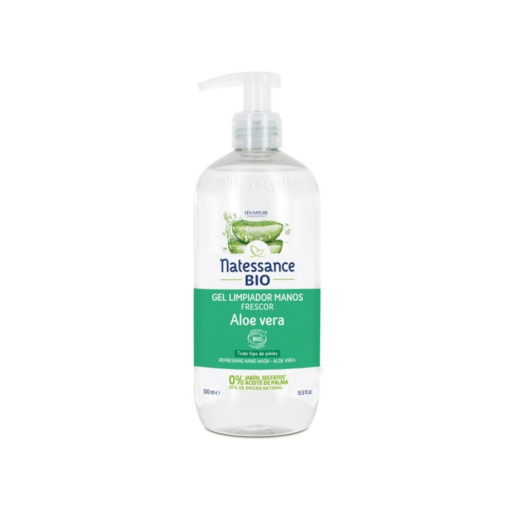 GEL LIMPIADOR MANOS ALOE VERA NATESSANCE 500 ML