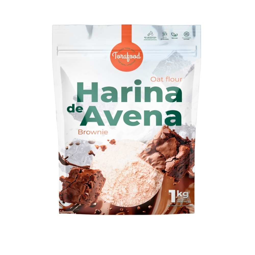 TORAFOOD HARINA AVENA 1KG BROWNIE