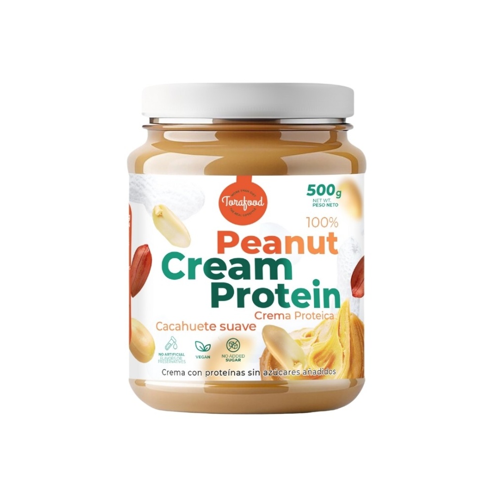 TORAFOOD CREMA PROTEICA 500G CACAHUETE SMOOTH TOST