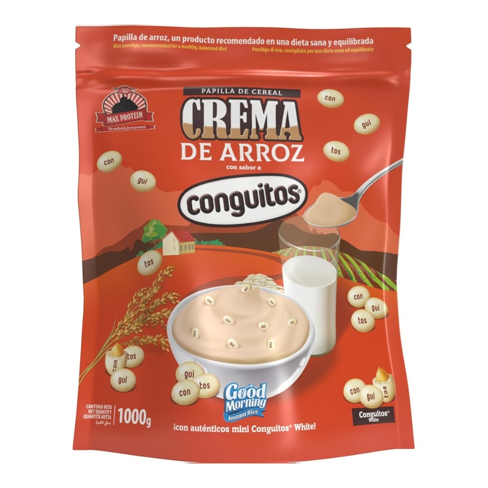 MAX PROTEIN CREMA ARROZ 1KG CONGUITOS WHITE