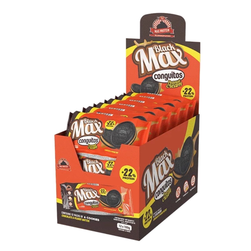 MAX PROTEIN BLACKMAX COOKIES 12*100G CONGUITOS