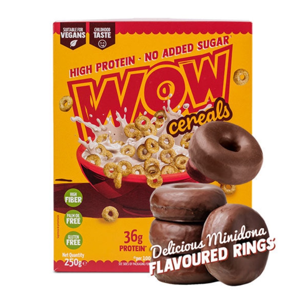 WOW CEREALS HIGH PROTEIN 250G MINIDONA RINGS