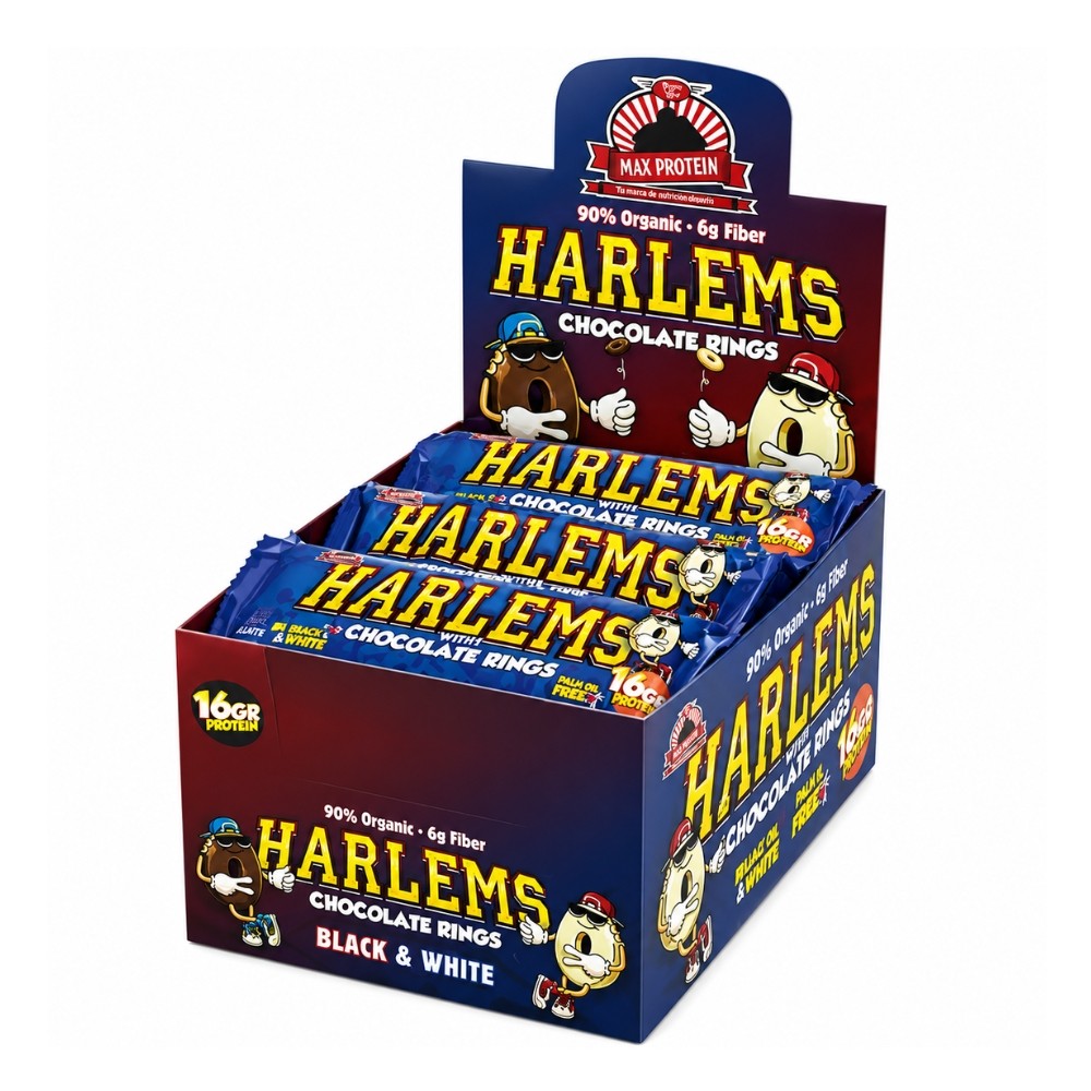 MAX PROTEIN MAX HARLEMS 9*100G CHOCO BLANCO