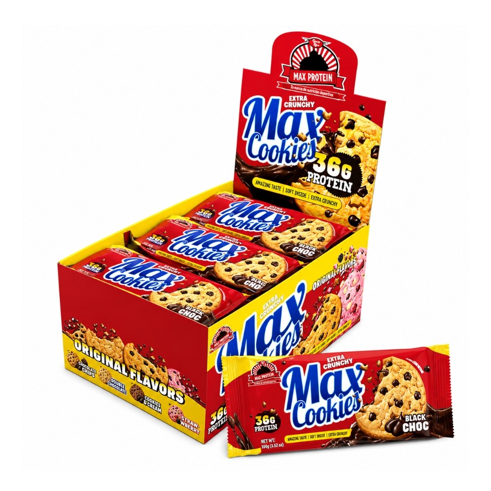 MAX PROTEIN MAX COOKIES 12*100G CHOCO NEGRO