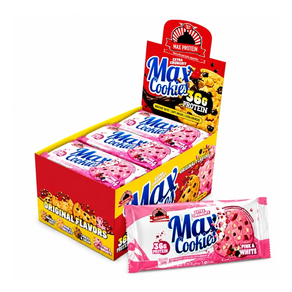 MAX PROTEIN MAX COOKIES 12*100G PINK & WHITE