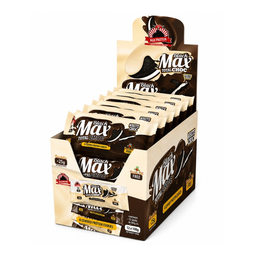 MAX PROTEIN BLACKMAX COOKIES 12*100G CHOCO NEGRO