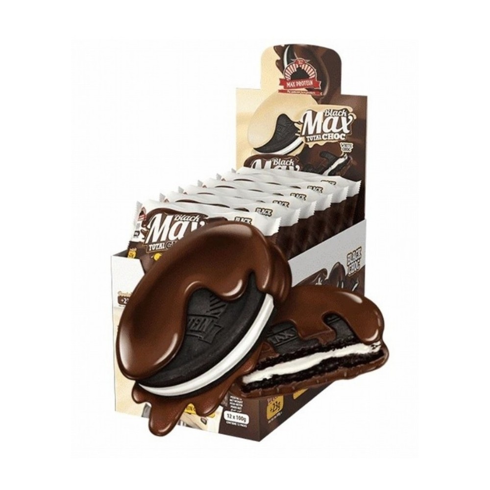 MAX PROTEIN BLACKMAX COOKIES 12*100G CHOCO NEGRO