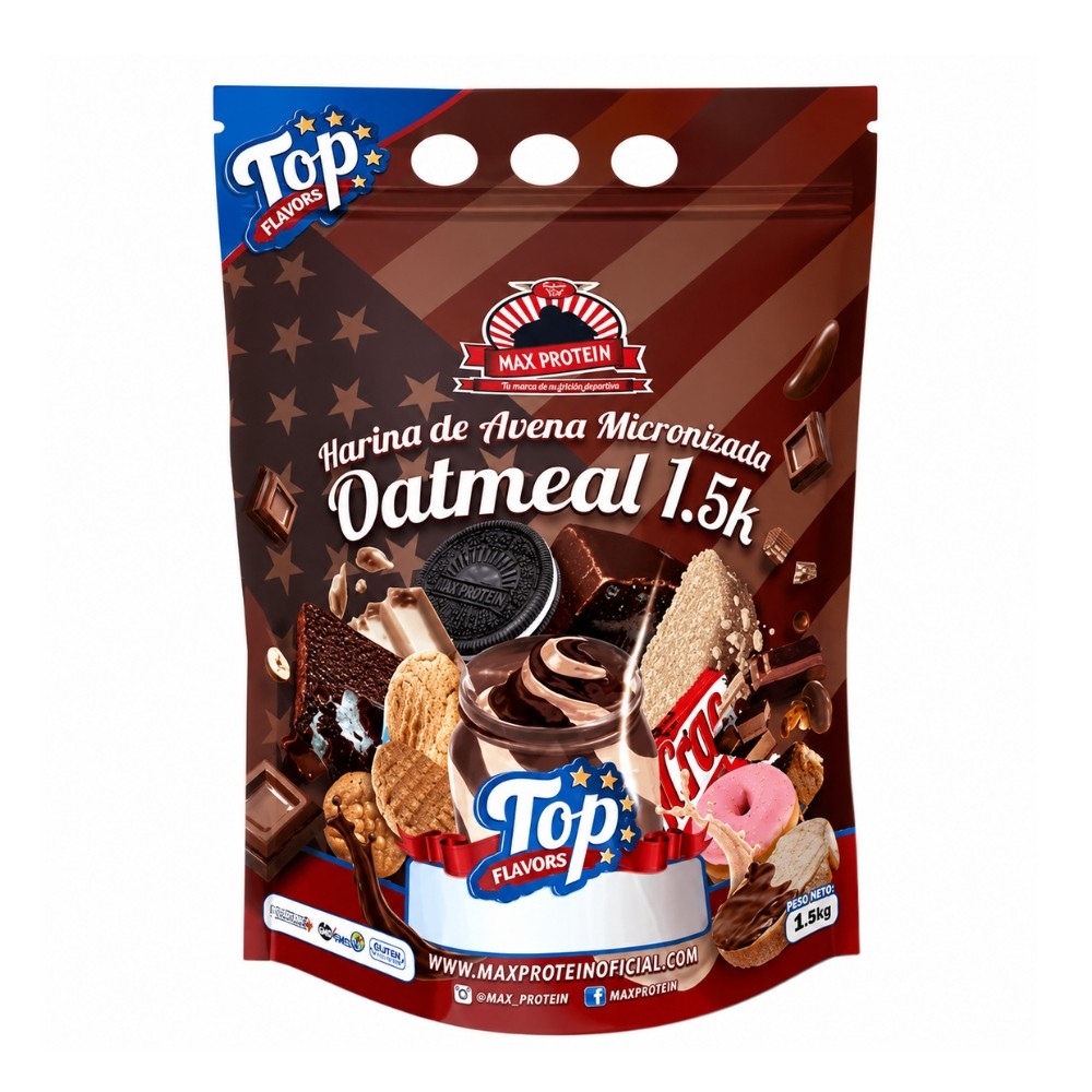 MAX PROTEIN OATMEAL TOP FLAVORS 1.5KG TURR CHOCO