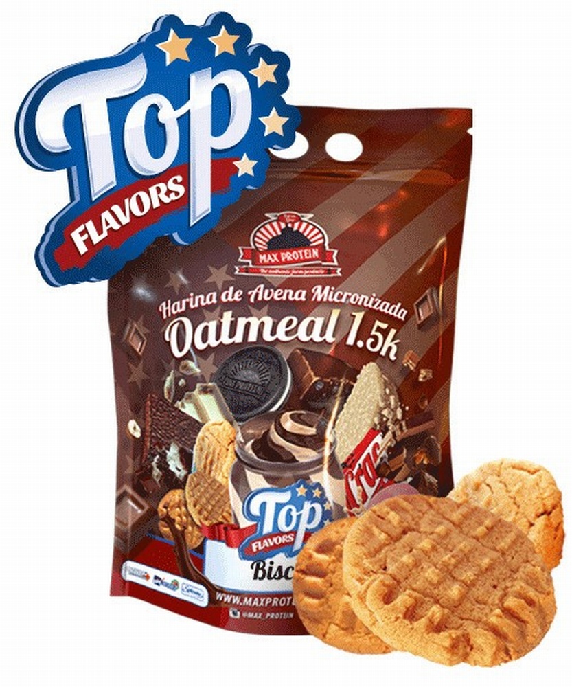 MAX PROTEIN OATMEAL TOP FLAVORS 1.5KG BUTTER BISCU