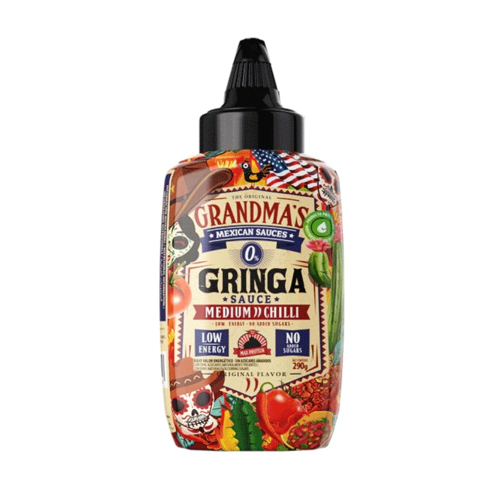 MAX PROTEIN SALSA 290ML GRINGA (MEDIUM CHILLI)