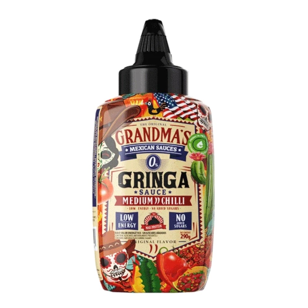 MAX PROTEIN SALSA 290ML GRINGA (MEDIUM CHILLI)
