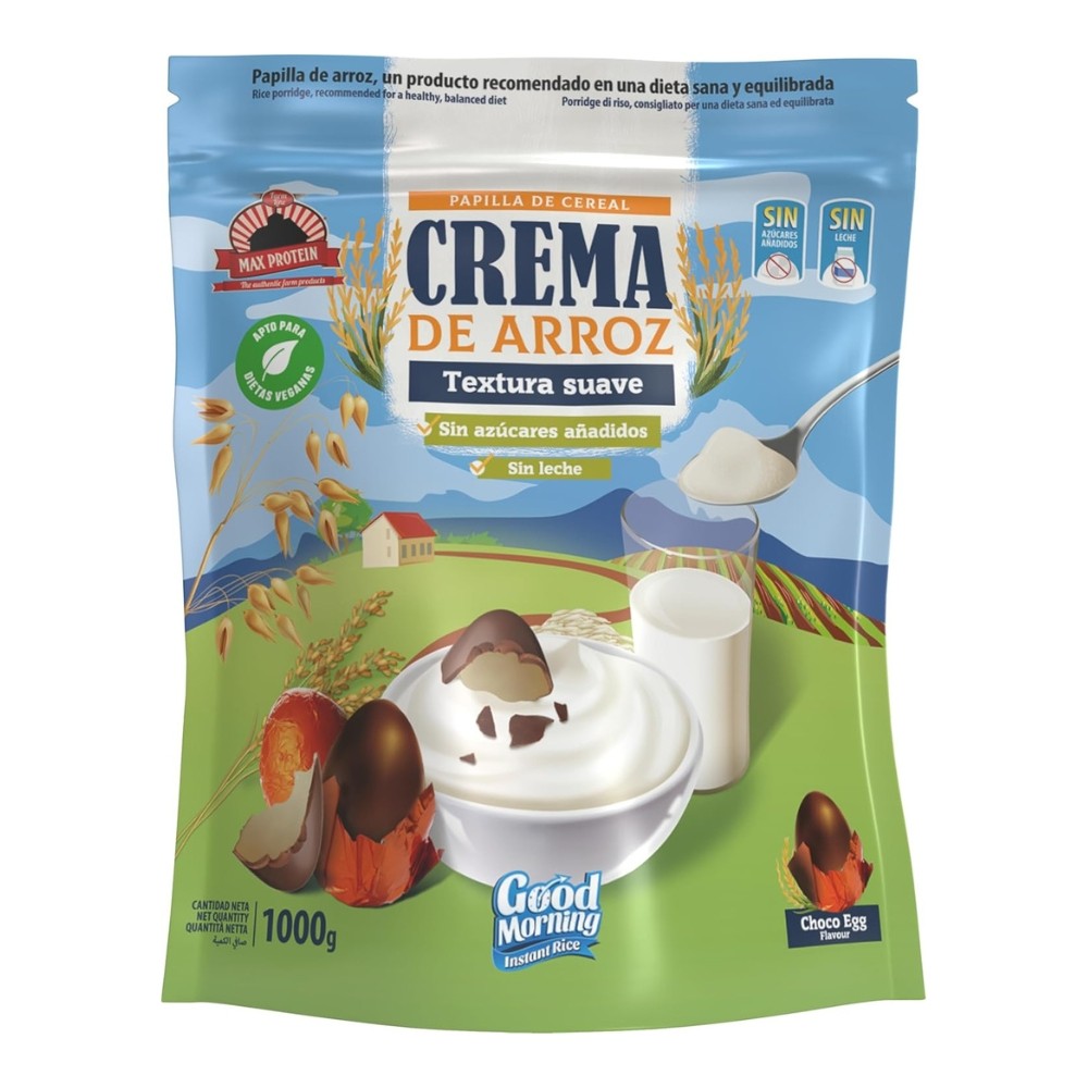 MAX PROTEIN CREMA ARROZ 1KG CHOCO EGG