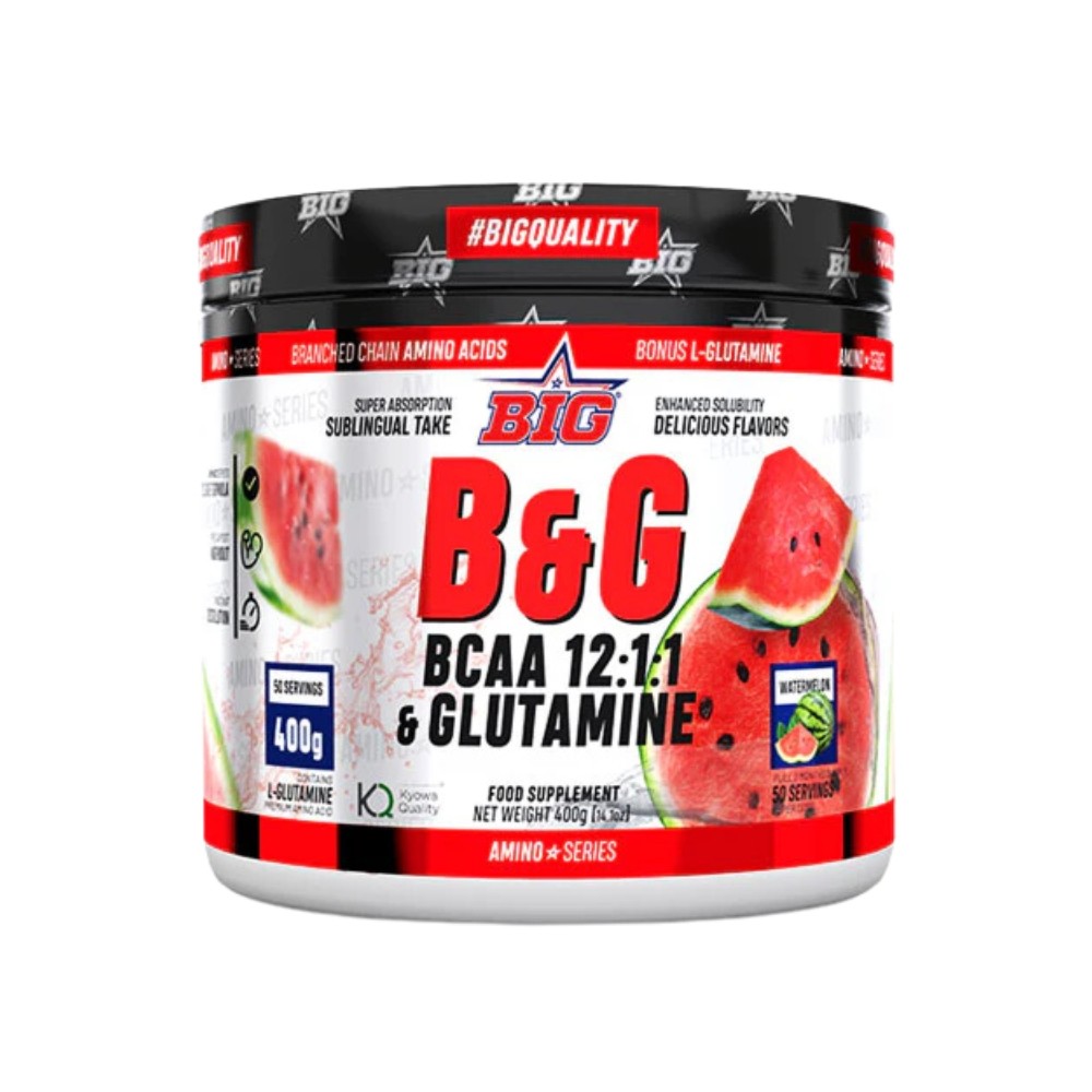BIG B&G®-BCAAS CON GLUTAMINA 12:1:1 400G WATERMELO