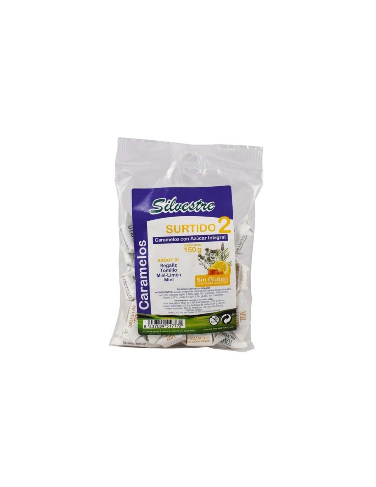 SILVESTRE CARAMELOS SURTIDO Nº2 INTEG.CON AZ.150GR