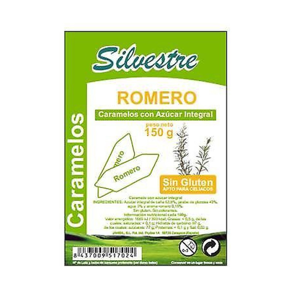 SILVESTRE CARAMELOS ROMERO INTEG. CON AZ.150GR