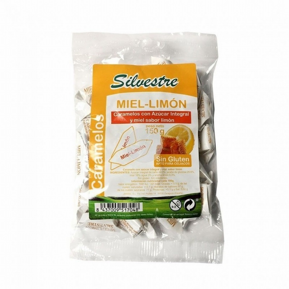 SILVESTRE CARAMELOS MIEL LIMON INTEG.CON AZ.150GR