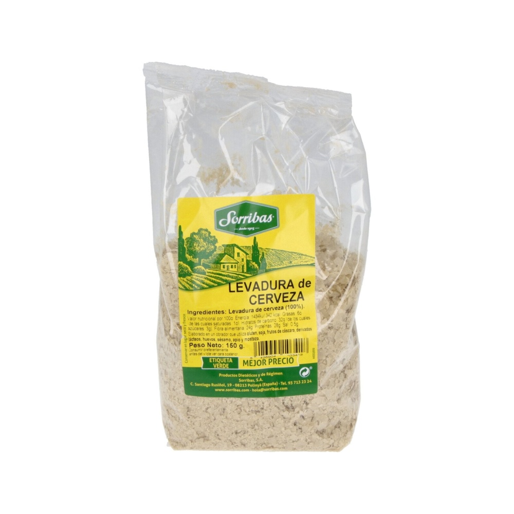 SORRIBAS LEVADURA CERVEZA BOLSA 150GR. (S.VERDE)