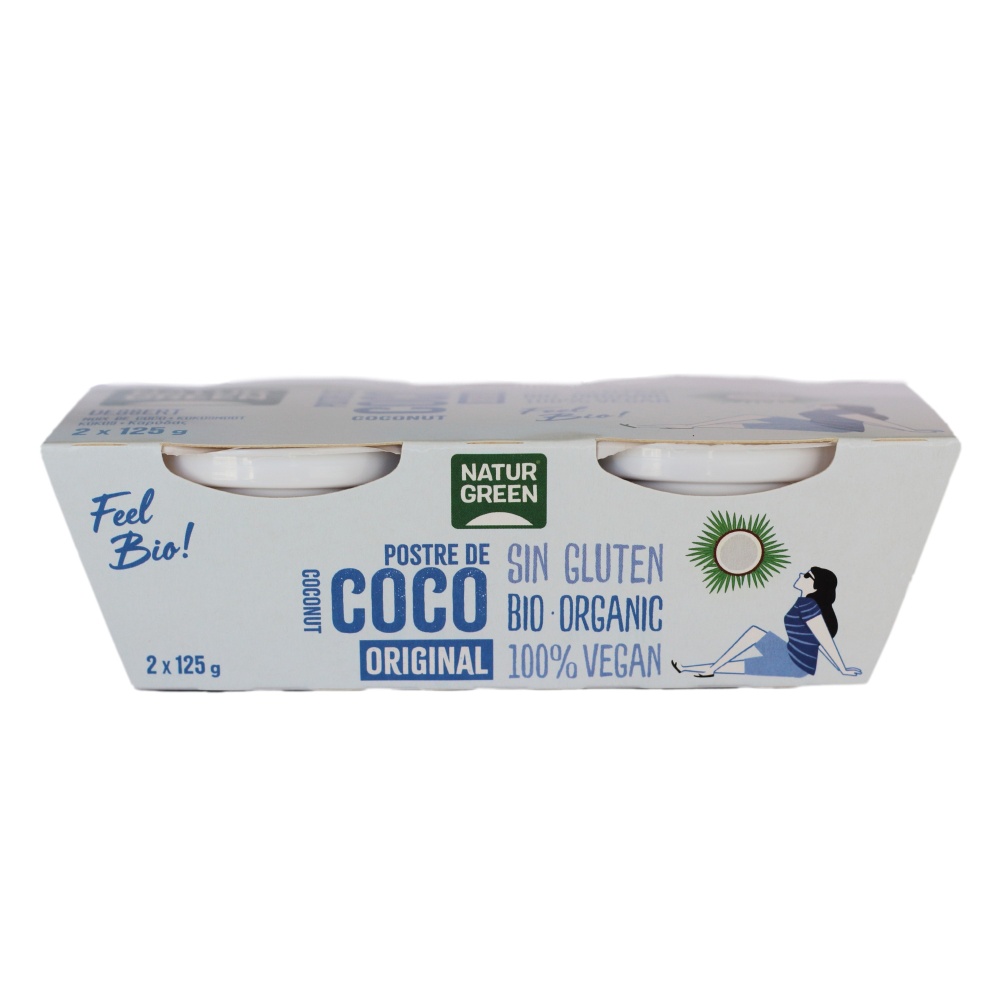 NATURGREEN POSTRE COCO ORIGINAL BIO. 2X125GR.