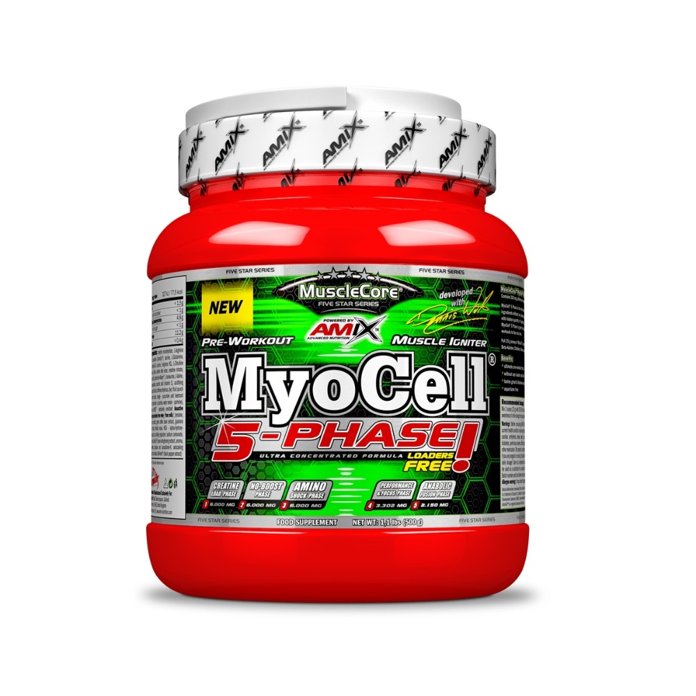 AMIX MUSCLECORE MYOCELL 5 PHASE 500GR.LIMA-LIMON