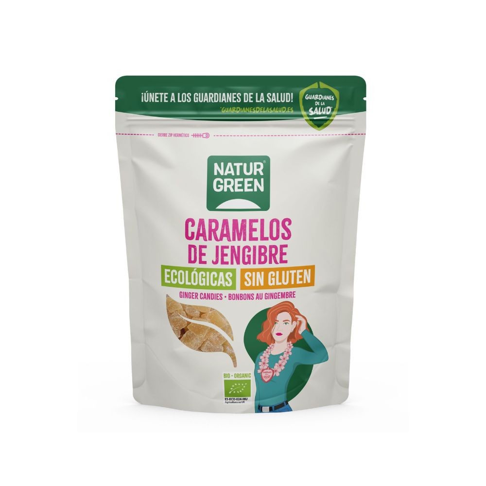 NATURGREEN CARAMELOS JENGIBRE BIO.125GR.